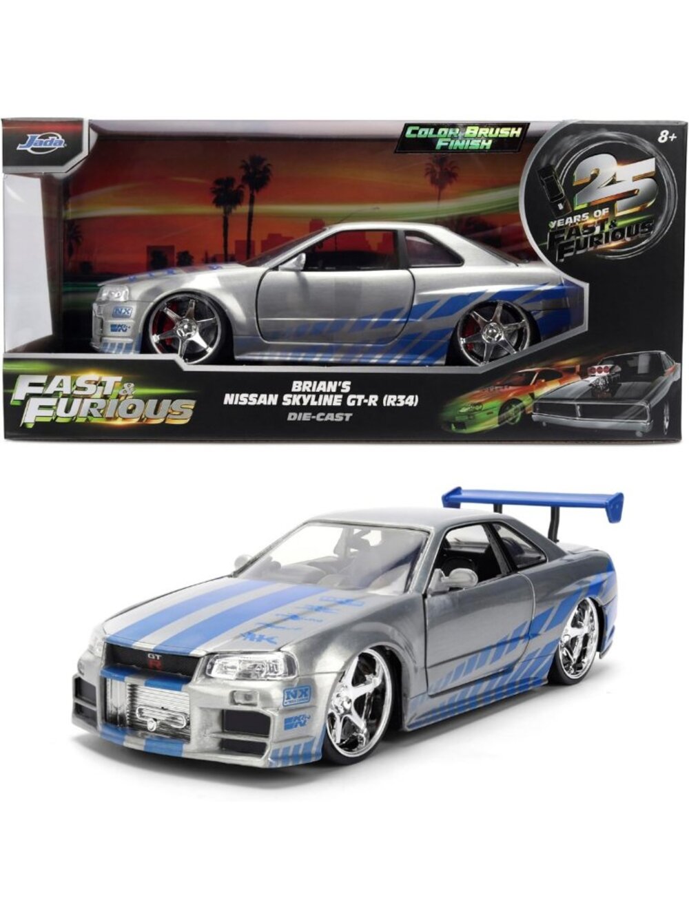Die-Cast 1:24 Scale 2002 Nissan Skyline GT-R Model Car - Collector's Edition